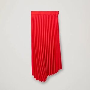 COS Vibrant Asymmetrical Red Maxi Skirt